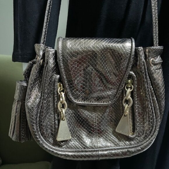 See by Chloe NWOT Metal Gray Leather Crossbody